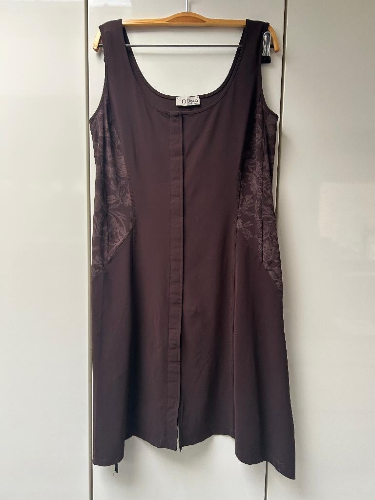 Deca De Vous A Nous bruine jurk - één maat, Kleding | Dames, Deca De Vous A Nous, Ophalen of Verzenden, Zo goed als nieuw, Bruin