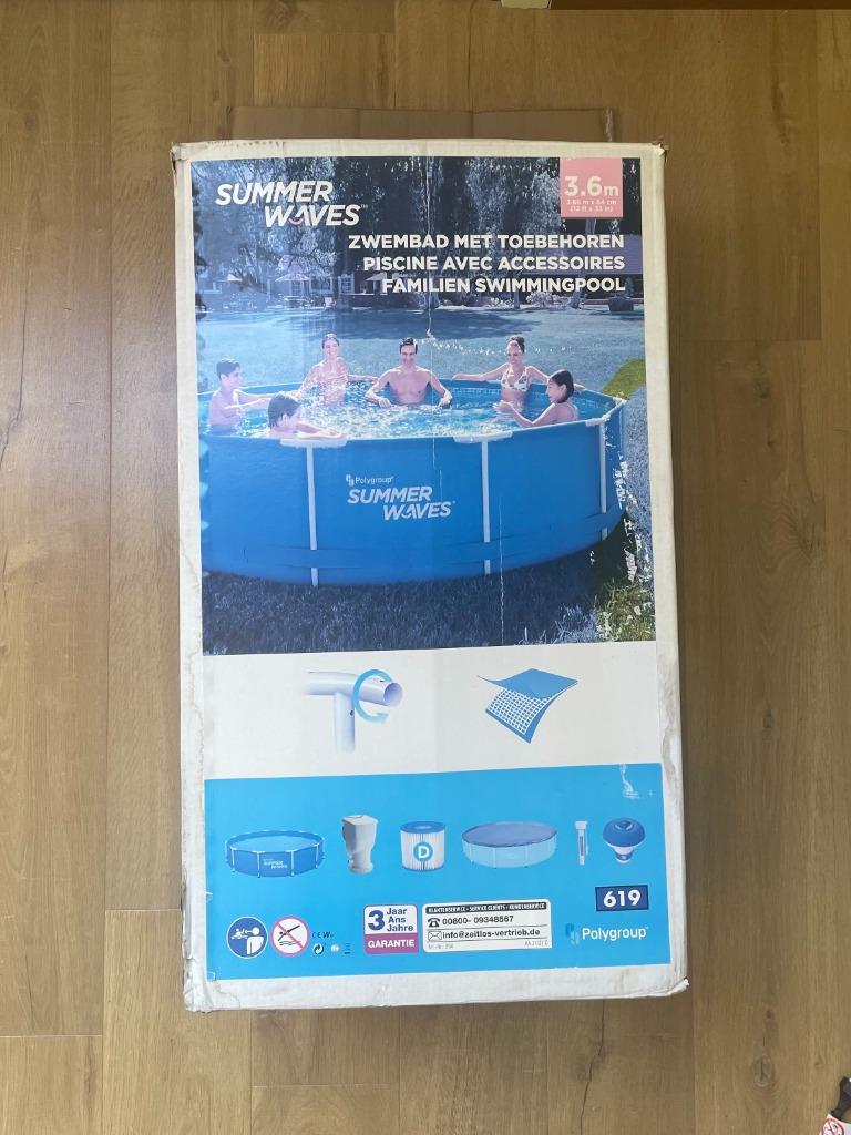 zwembad + verwarmer, Ophalen, 80 tot 120 cm, Rond, 300 cm of meer