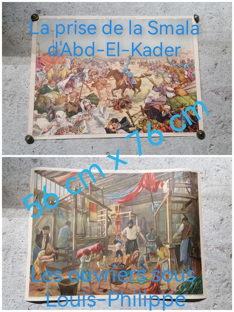Carte affiche écoliére Rossignol Empire, Envoi, Histoire
