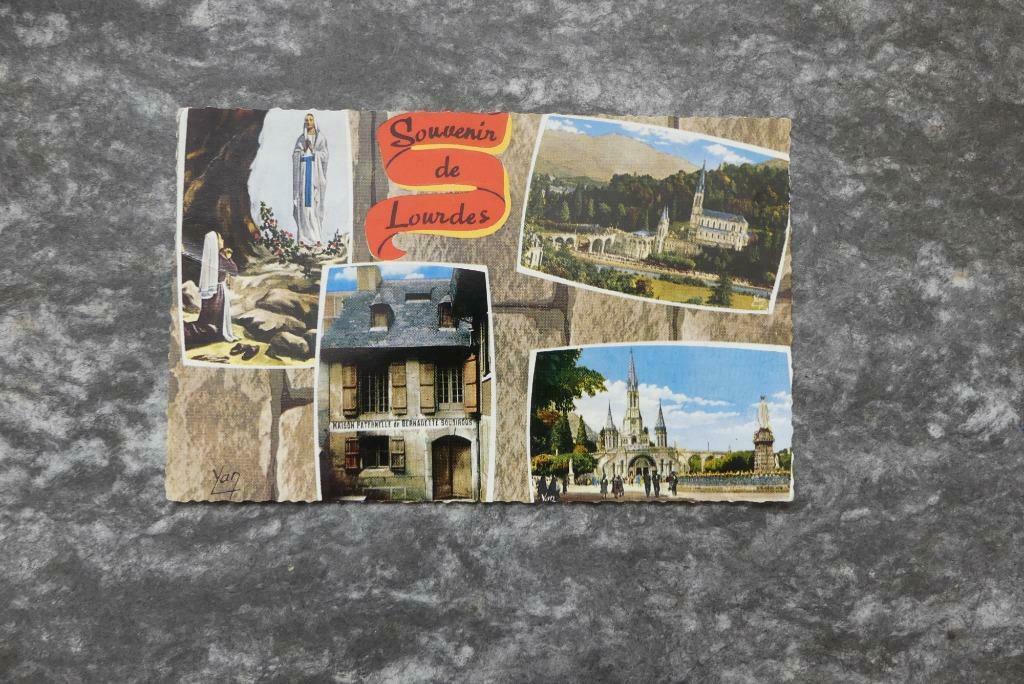Postkaart Souvenir de Lourdes, Frankrijk, Verzamelen, Ophalen of Verzenden, Gelopen, Frankrijk