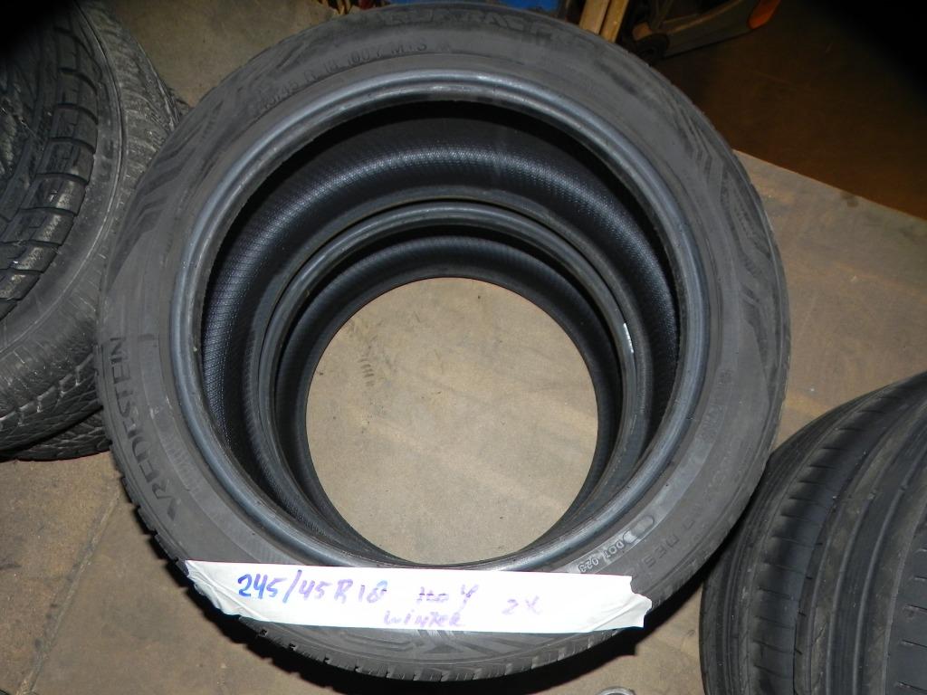 Banden winter 2x 245x45 R 18 100Y, Ophalen, Gebruikt