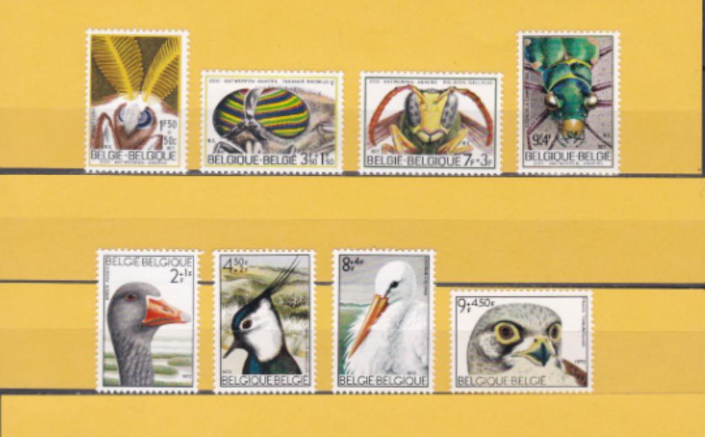 N 1610/1613 MNH Timbres de solidarité Insectes de 1971. N, Neuf, Non oblitéré, Gomme originale, Envoi