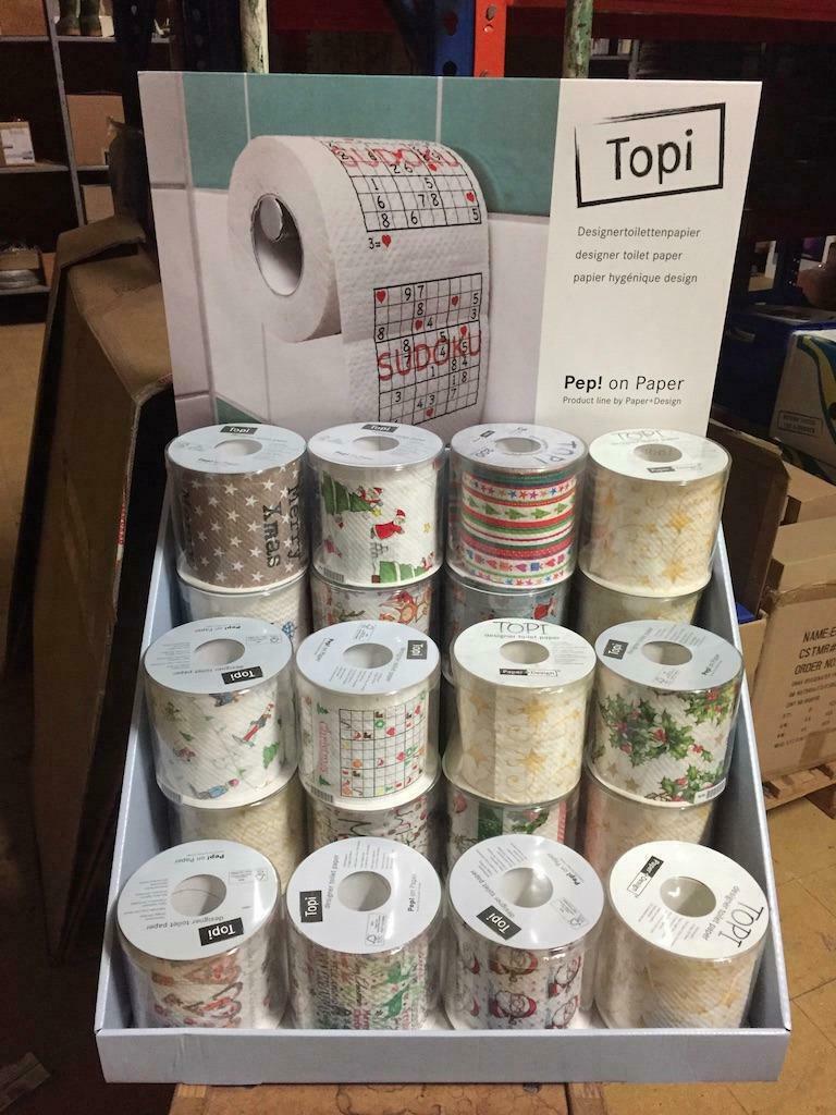 set/24 Rolletjes WC papier bedrukt met kerst,  zie beschrijv, Diversen, Kerst, Nieuw, Ophalen of Verzenden