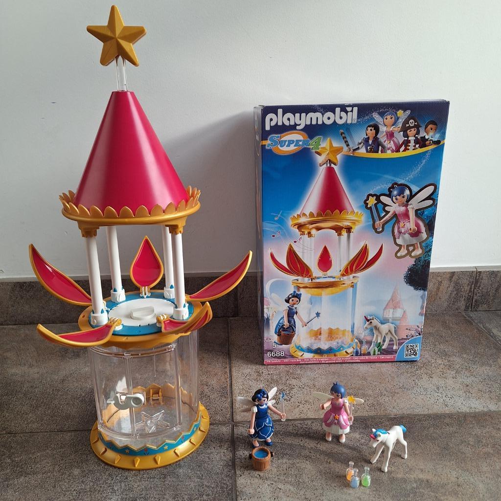 Playmobil Super 4 nummer 6688 Muzikale toren met Twinkle ste, Ophalen of Verzenden, Zo goed als nieuw, Complete set