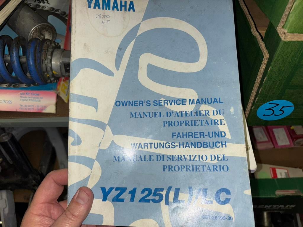 Manuel d'atelier Yamaha YZ125 1999, Motos, Enlèvement ou Envoi, Yamaha