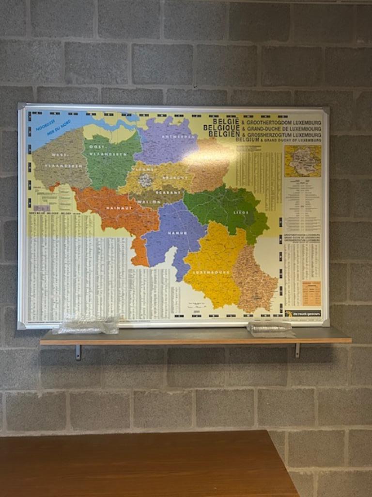 WANDLANDKAART BELGIE/LUXEMBURG, Boeken, Atlassen en Landkaarten, Zo goed als nieuw, Landkaart, België, 2000 tot heden, Ophalen