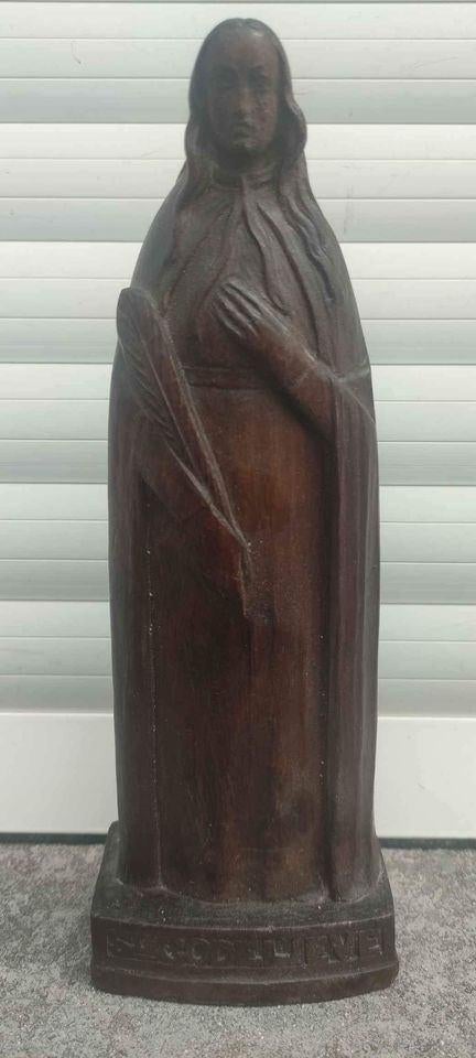 vierge en bois monogramme victor creten, Enlèvement ou Envoi