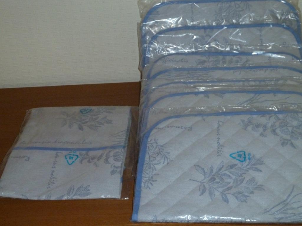 Vintage 7 x Placemat * Nieuw * Santens, Ophalen of Verzenden, Nieuw, Blauw, Placemat