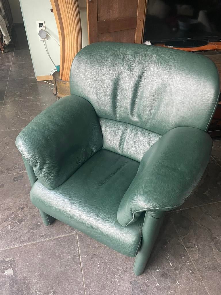 Lederen salon 3 suks, Ophalen, Zo goed als nieuw