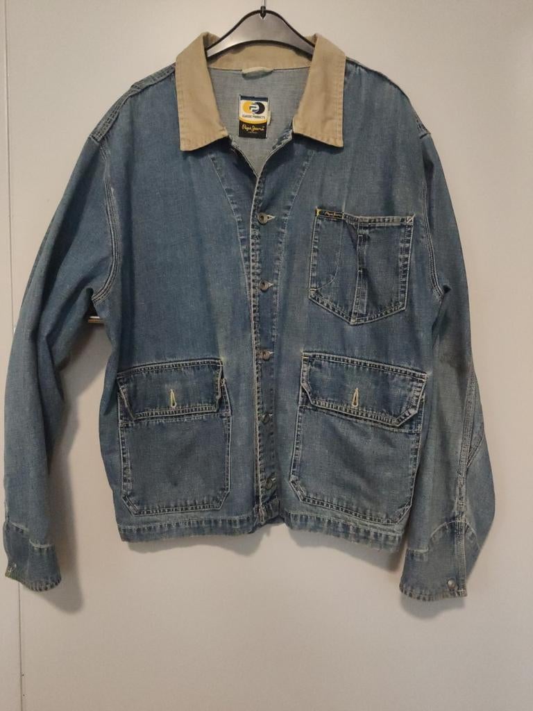 Jeans jas Pepe jeans large.retro,vintage,jaren 90., Kleding | Heren, Ophalen of Verzenden, Zo goed als nieuw