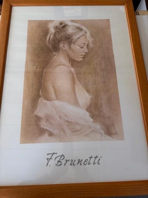 Lithografie BRUNETTI F., Encadré, Enlèvement, Lithographie