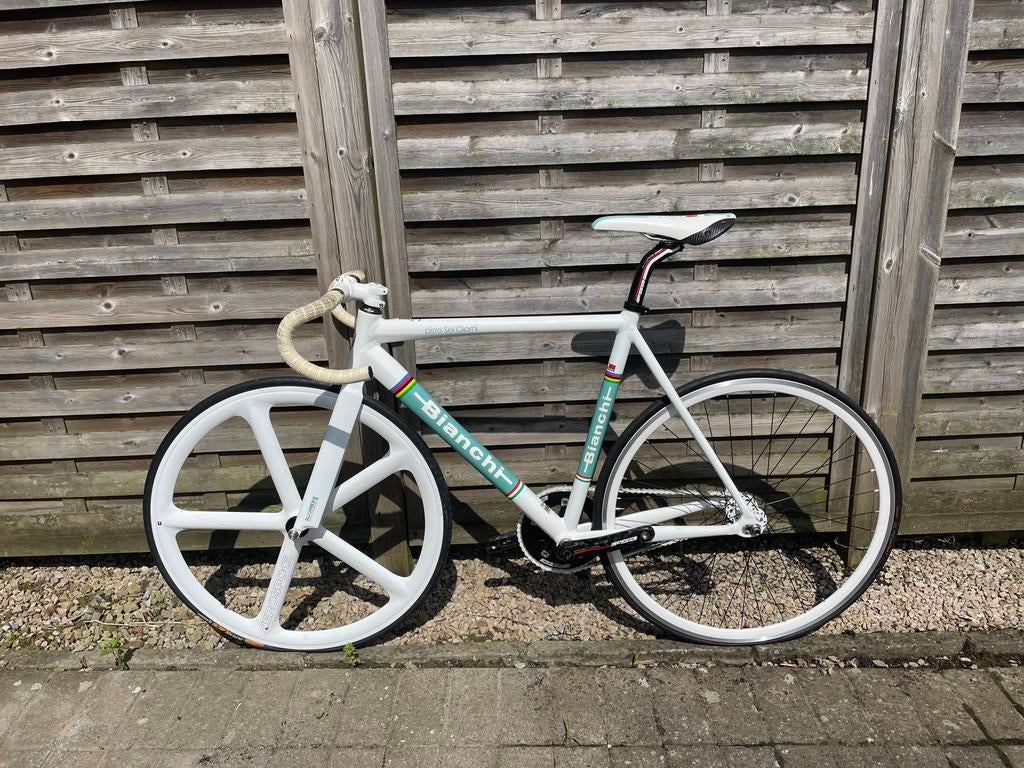 Pistefiets Bianchi, Fietsen en Brommers, Ophalen, Zo goed als nieuw