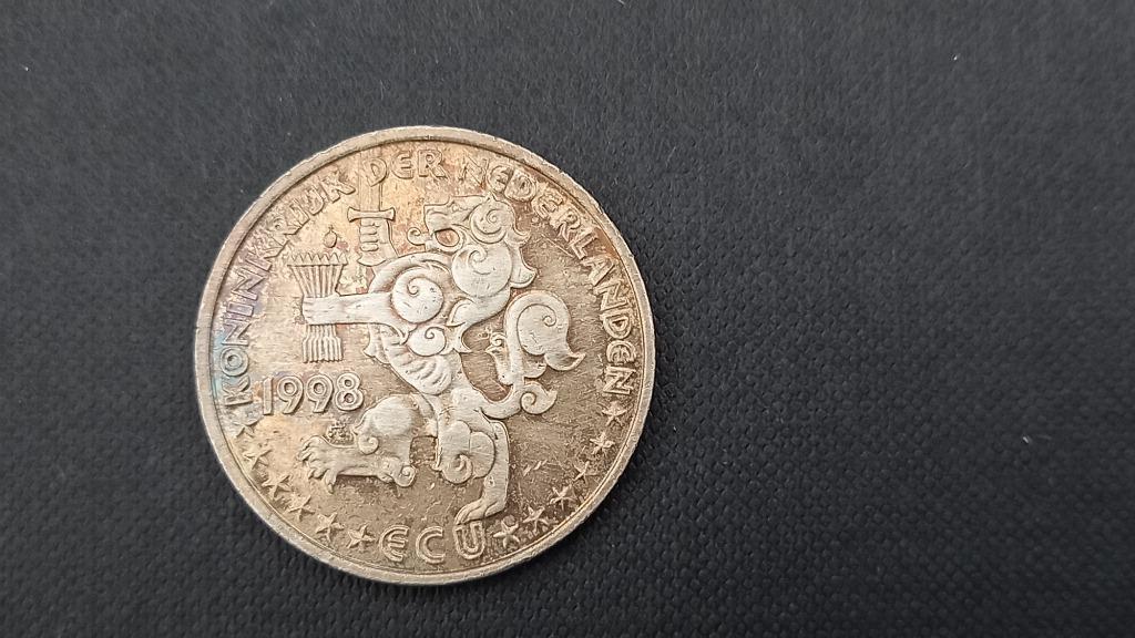 1 ecu ( 1998 ) Nederland waterland, Postzegels en Munten, Munten | Nederland, Ophalen of Verzenden, Koningin Beatrix, Overige waardes
