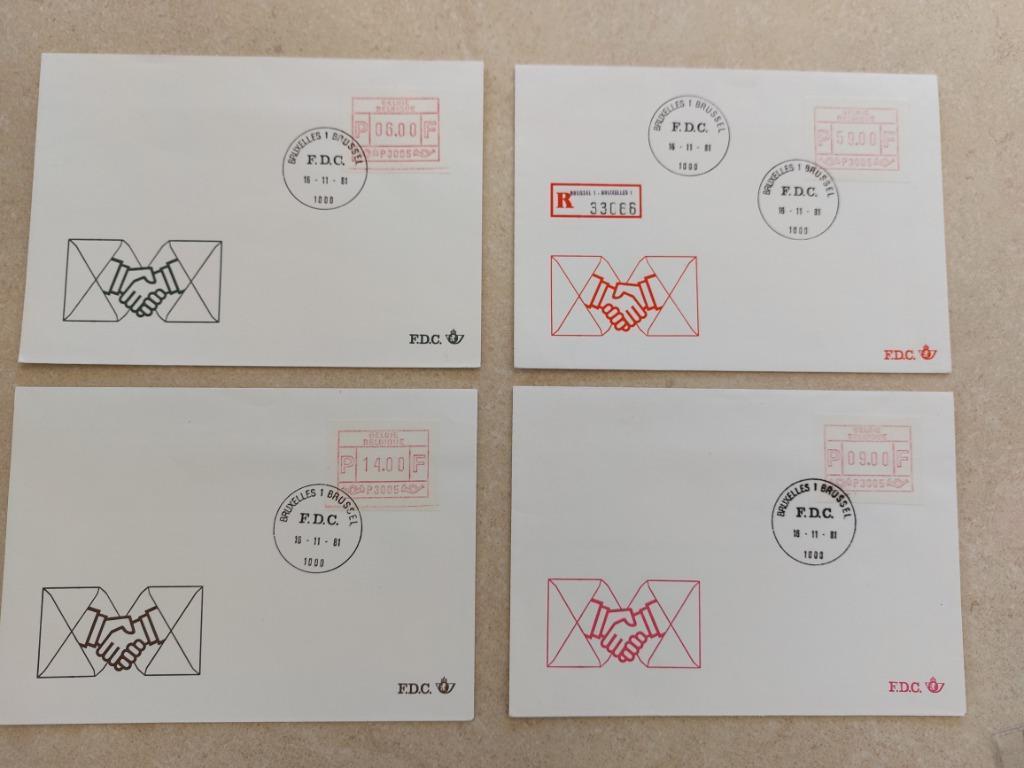 4 FDC-omslagen 16/11/1981, Collections, Envoi