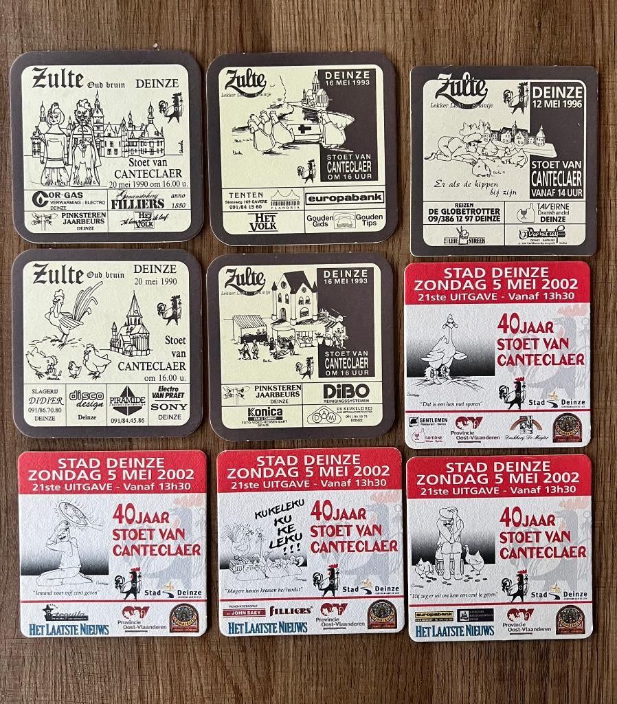 Bierviltjes Zulte - STOET VAN CANTECLAER 3, Verzamelen, Biermerken, Ophalen of Verzenden, Zo goed als nieuw, Viltje(s)