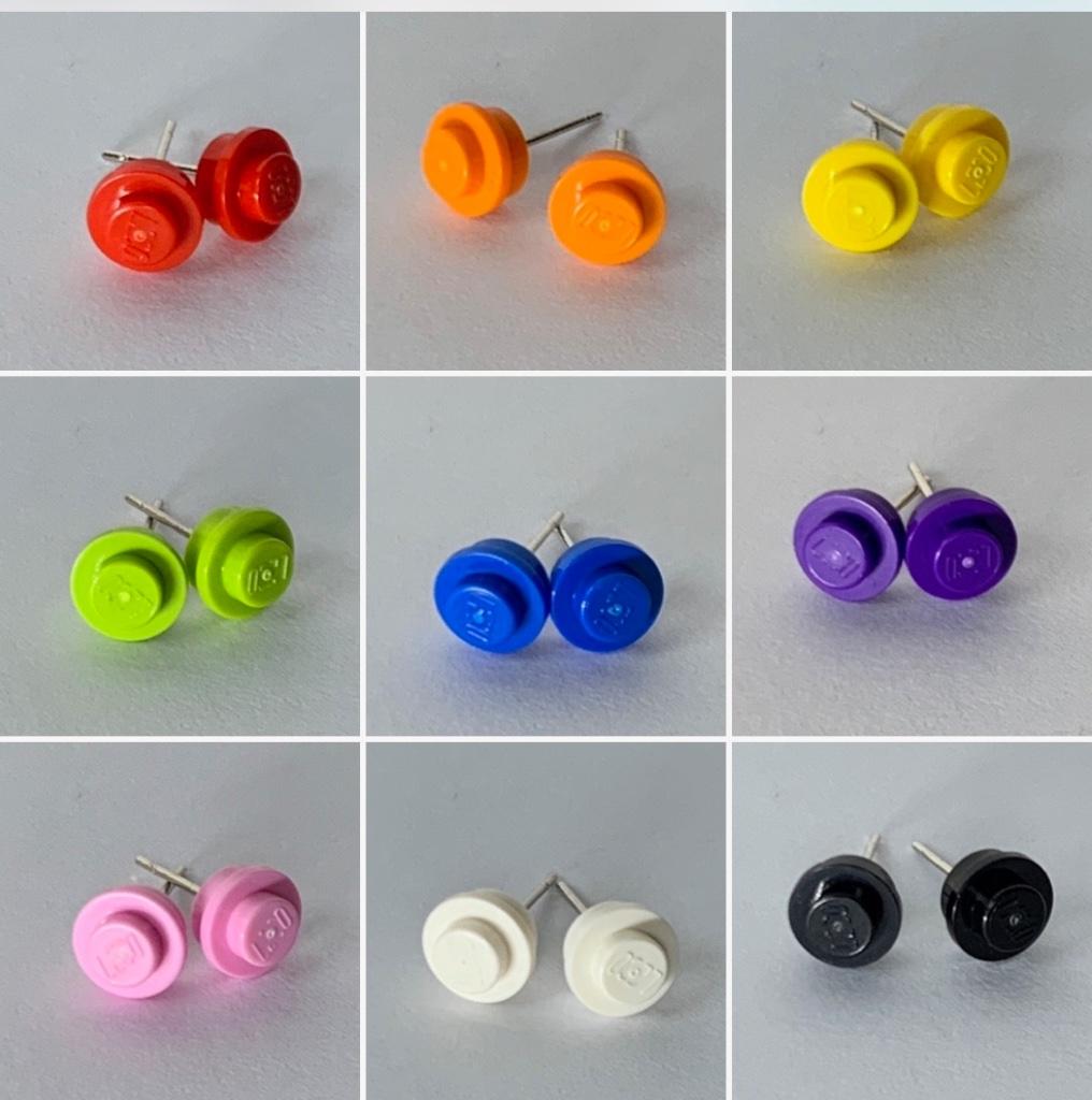 LEGO oorstekertjes in verschillende kleuren en vormen, Enlèvement ou Envoi, Autres couleurs, Autres matériaux, Neuf