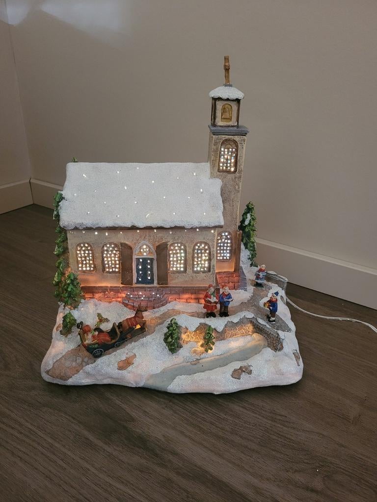 Kerst. Fiber optic Kerk., Diversen, Ophalen, Gebruikt