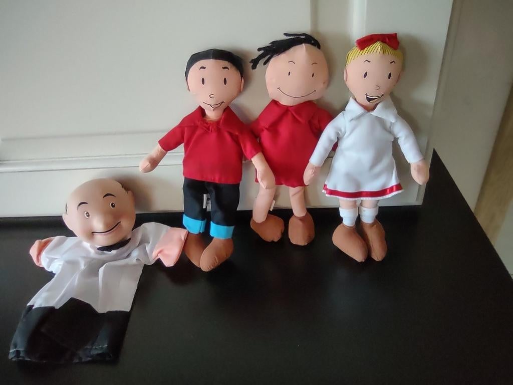Set van 3 poppetjes en 1 handpop, Suske en Wiske, nieuw, Ophalen of Verzenden, Nieuw, Overige typen