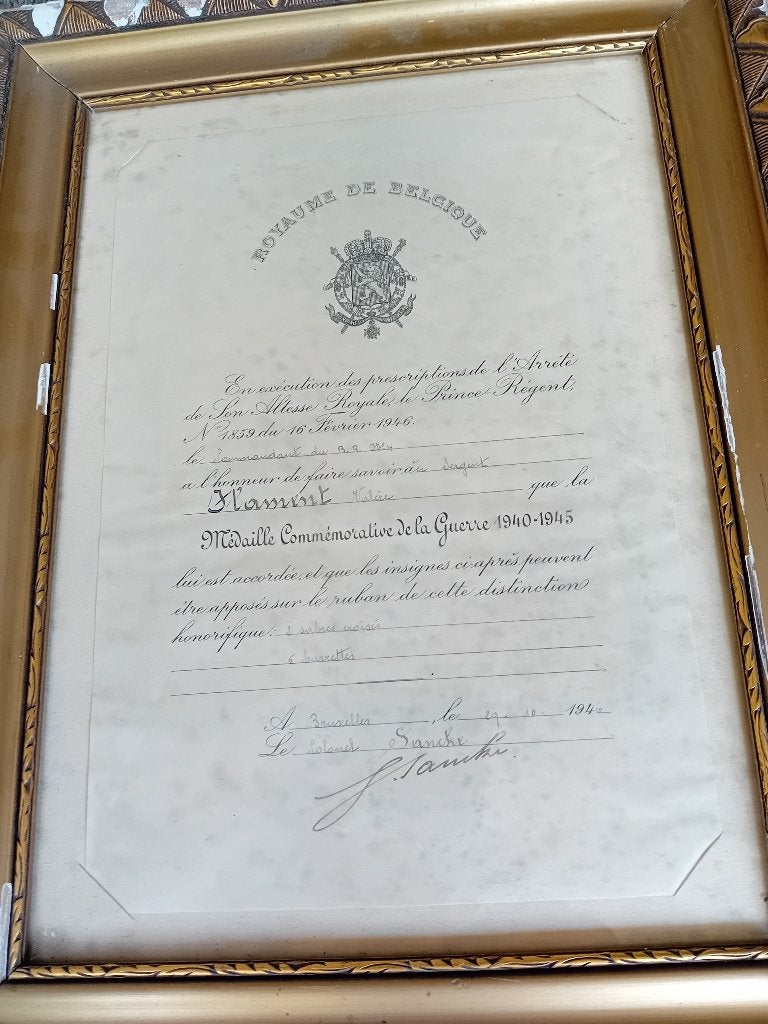 Officieel certificaat uit de Tweede Wereldoorlog, Verzamelen, Ophalen of Verzenden