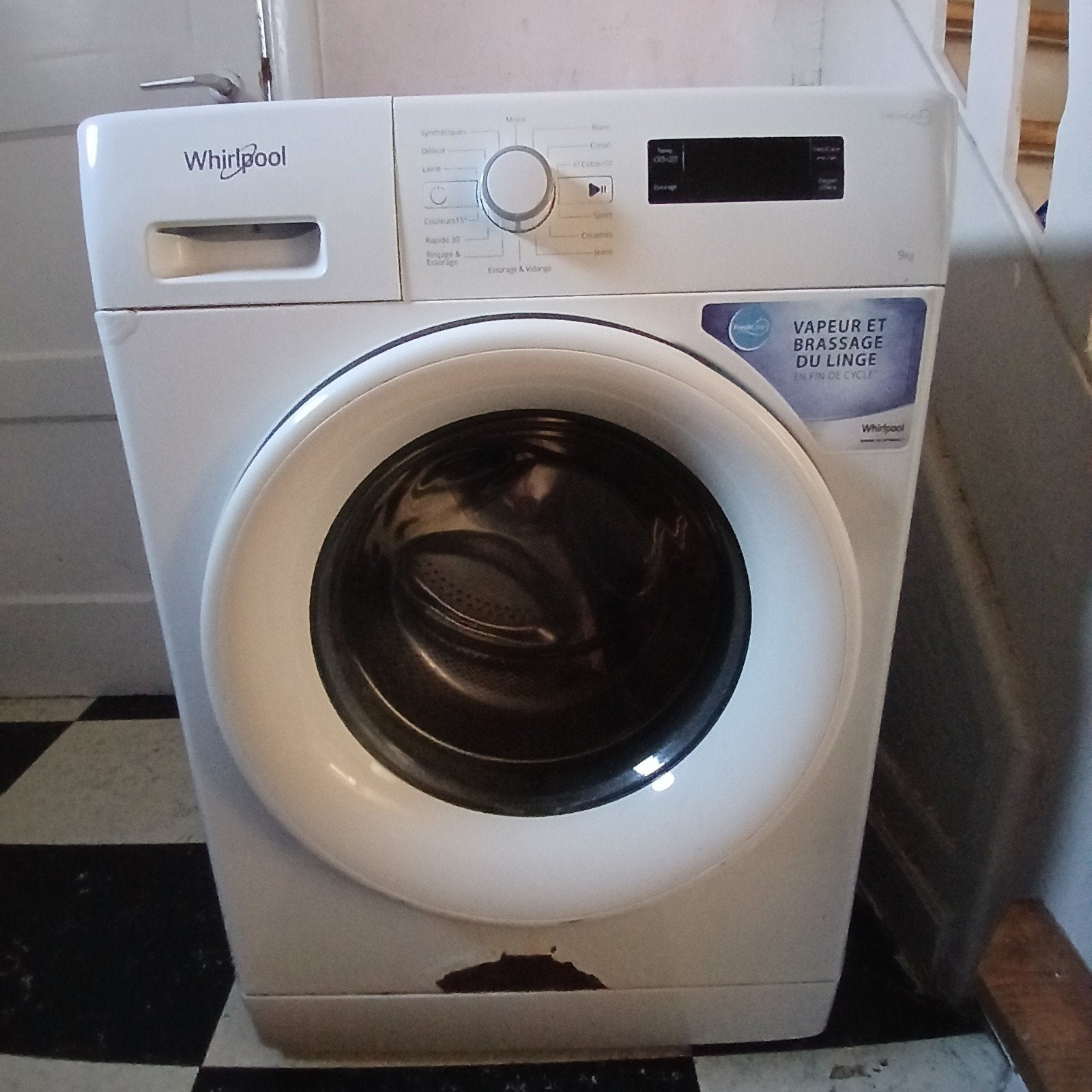 Machine à laver Whirlpool 9kg, Enlèvement
