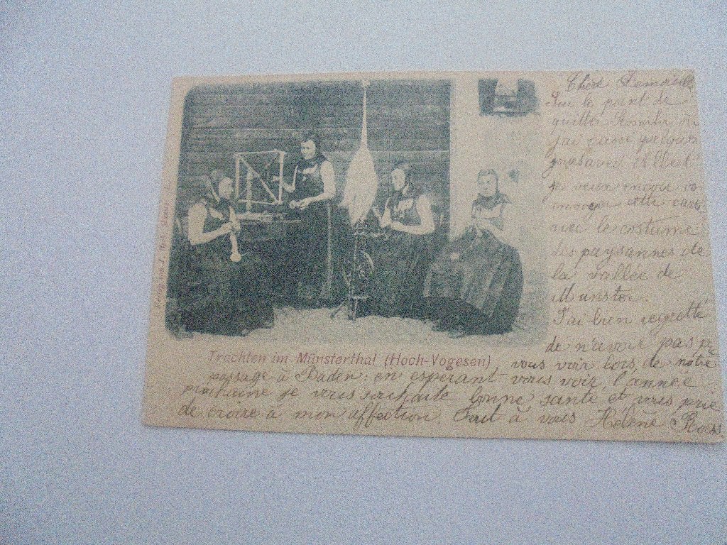 spinnen  en breien, Enlèvement ou Envoi, 1920 à 1940, Affranchie, Costume traditionnel