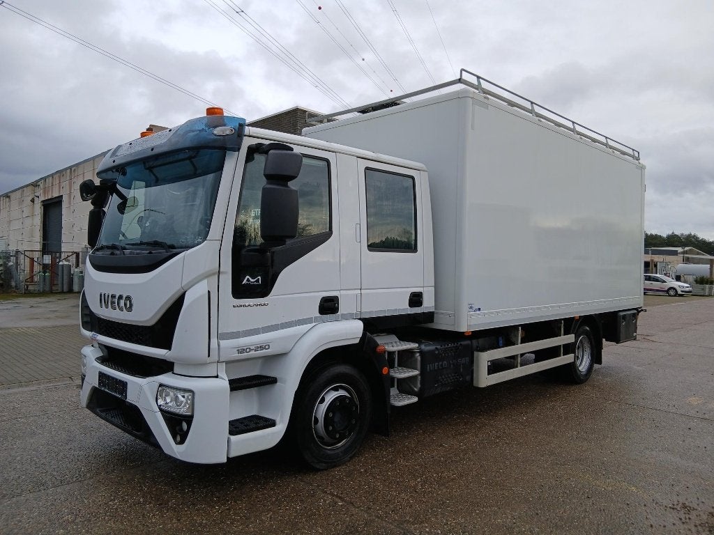 Iveco eurocarge 120 250 vrachtwagen bakwagen dubbele cabine, Auto's, Vrachtwagens, Automaat, 4 deurs, Euro 6, Iveco