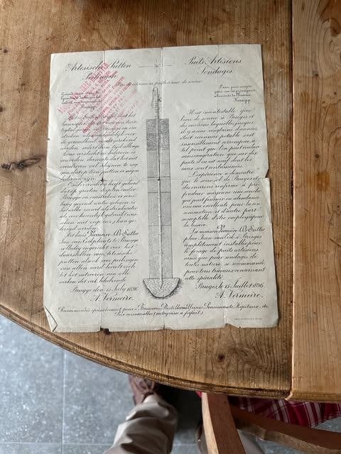 lettre Bruges 1896 A. Vermeire puits artésiens, Enlèvement ou Envoi