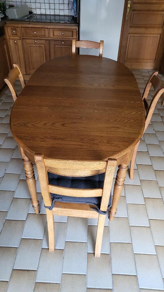 Table en chêne, Maison & Meubles, Enlèvement, Utilisé, Chêne, Ancien