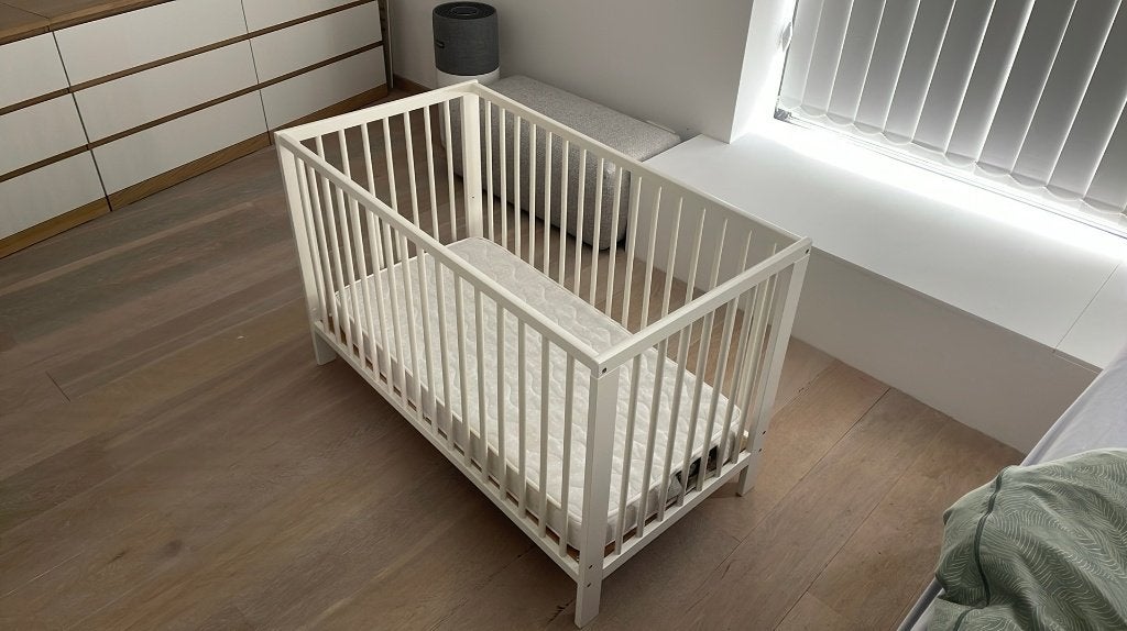 Ledikant 60x120 wit, Kinderen en Baby's, Ophalen, Gebruikt, Ledikant