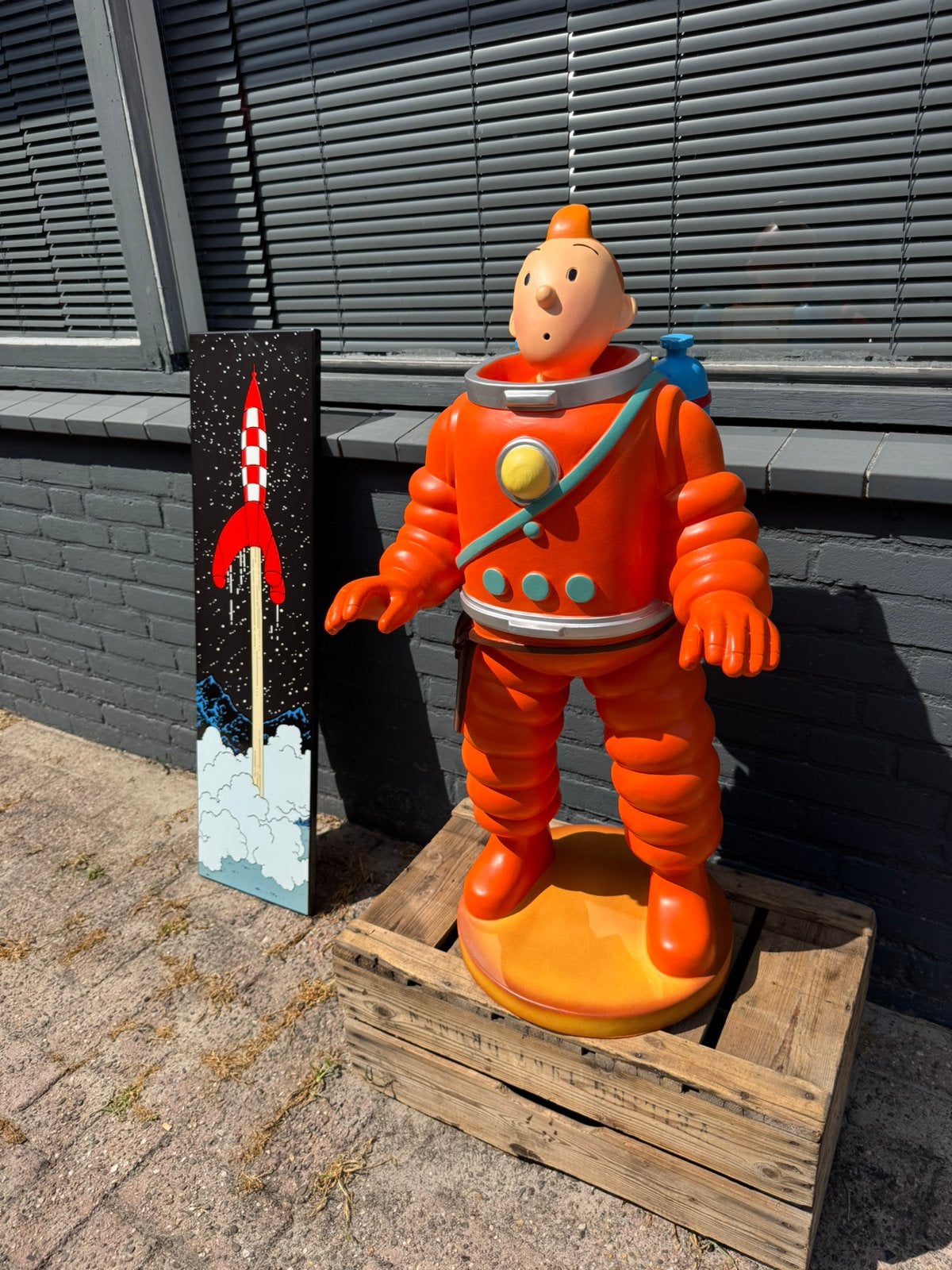 Groot Kuifje beeld als Astronaut, Ophalen, Kuifje, Zo goed als nieuw