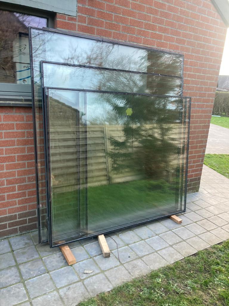 Gratis dubbel glas afhalen te Koksijde, Doe-het-zelf en Bouw, Ophalen, Zo goed als nieuw