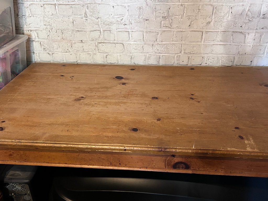 Grande table en pin massif avec rallonge, Table rustique, 150 à 200 cm, Cinq personnes ou plus, Enlèvement