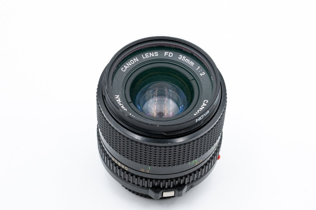 Canon nFD 35mm f/2 + hoesje, Gebruikt, Canon, 35 mm, Canon FD
