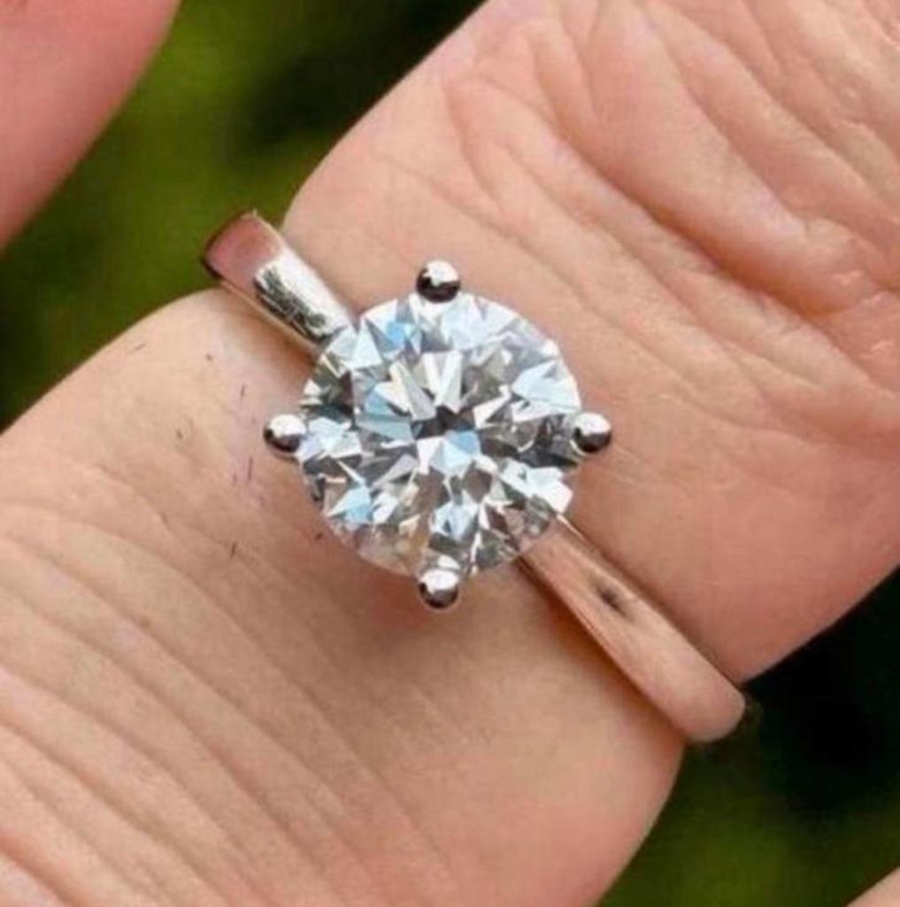 Nieuwe gouden trouwring met VS diamant 1.52ct en certificaat, Neuf, Enlèvement ou Envoi, Or, 17 à 18