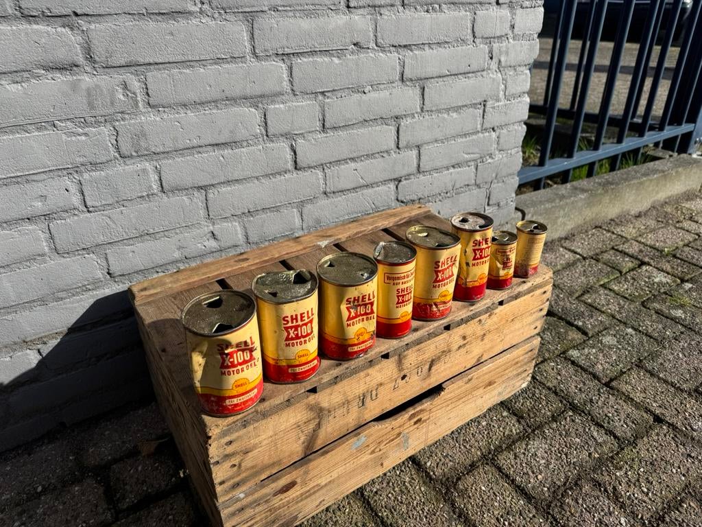 Anciens mini-bidons d'huile Shell X 100, Enlèvement ou Envoi, Utilisé, Autre, Autres marques