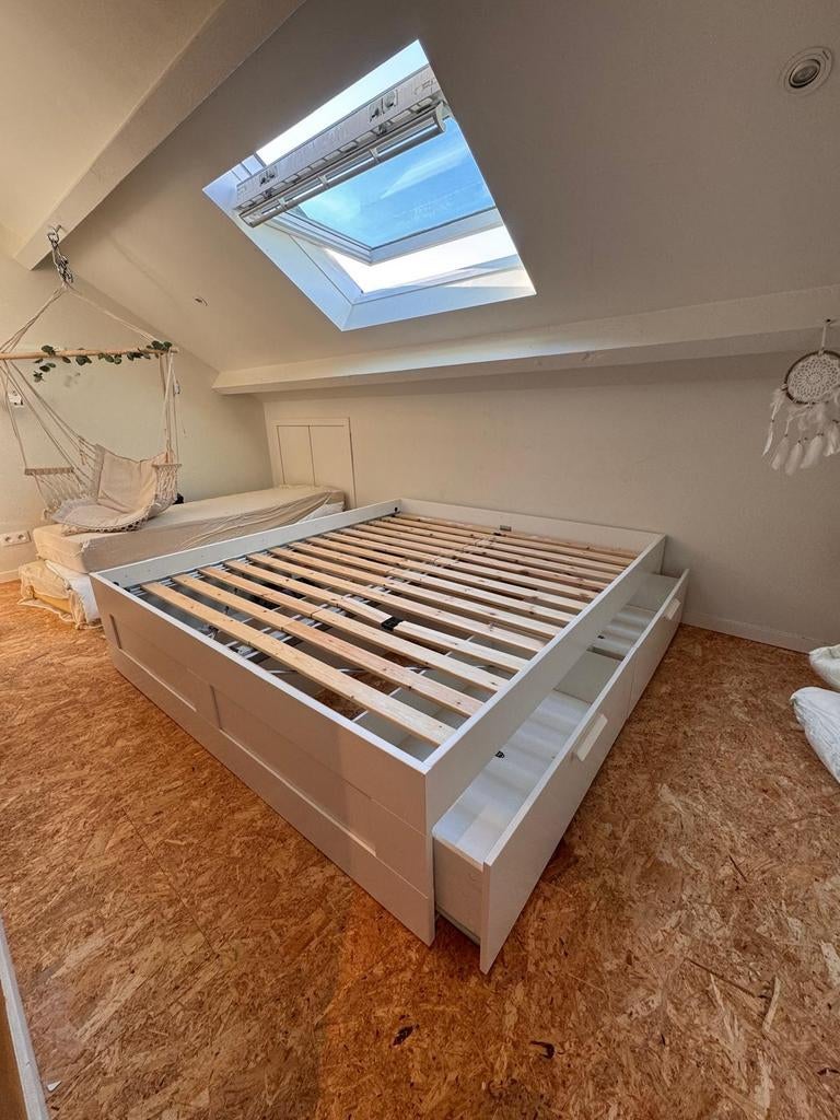 Ikea 2 pers bed 200x180, Huis en Inrichting, Slaapkamer | Bedden, Ophalen