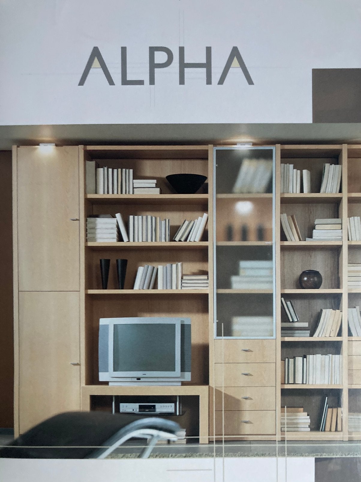 TV kast notelaar - modulair systeem Alpha, Ophalen, Zo goed als nieuw