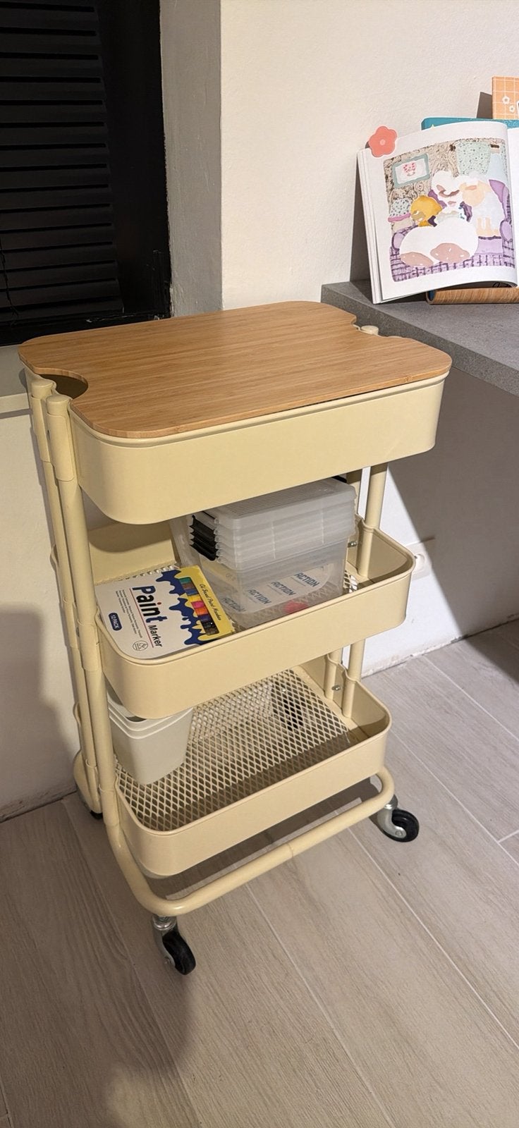 Ikea Raskog met plaat, Enlèvement, Comme neuf