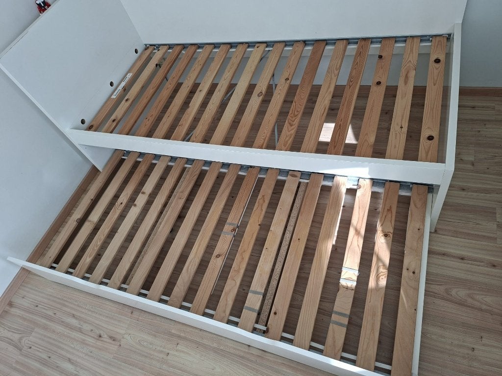 IKEA enkel bed met extra bedlade onderaan, 90 cm, Enlèvement, 200 cm, Une personne