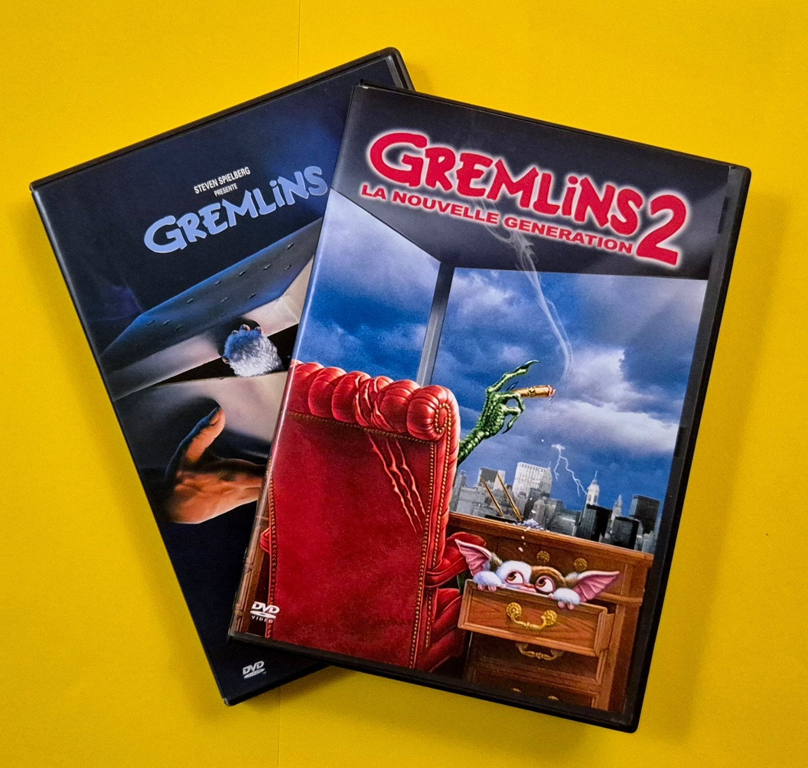 2x DVD 📀 Gremlins 1 & 2 - Joe Dante 1984, CD & DVD, DVD | Aventure, Enlèvement ou Envoi, Tous les âges, Néerlandais, Anglais