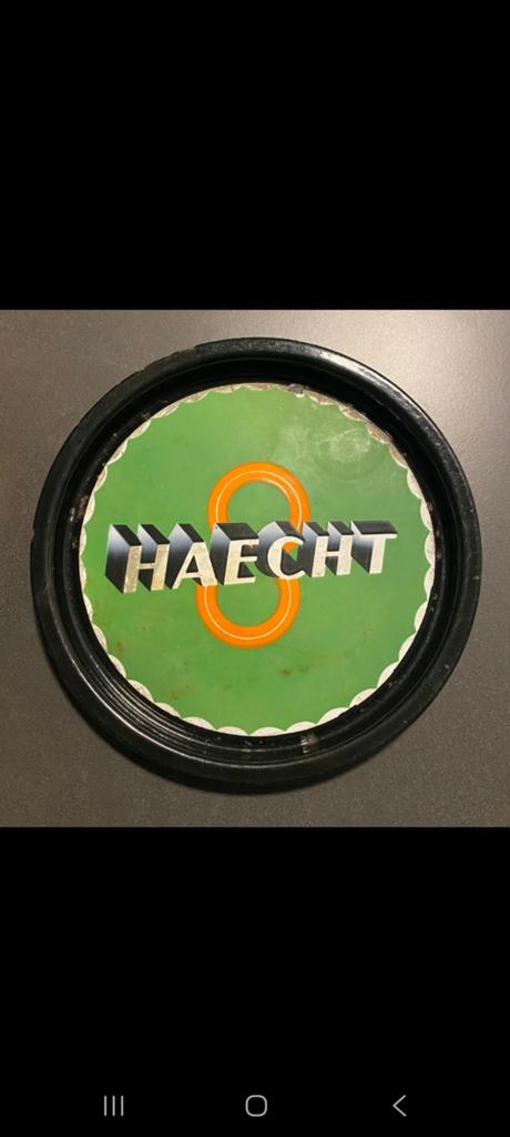 Emaille bierschotel haecht, Verzamelen, Merken en Reclamevoorwerpen, Ophalen of Verzenden