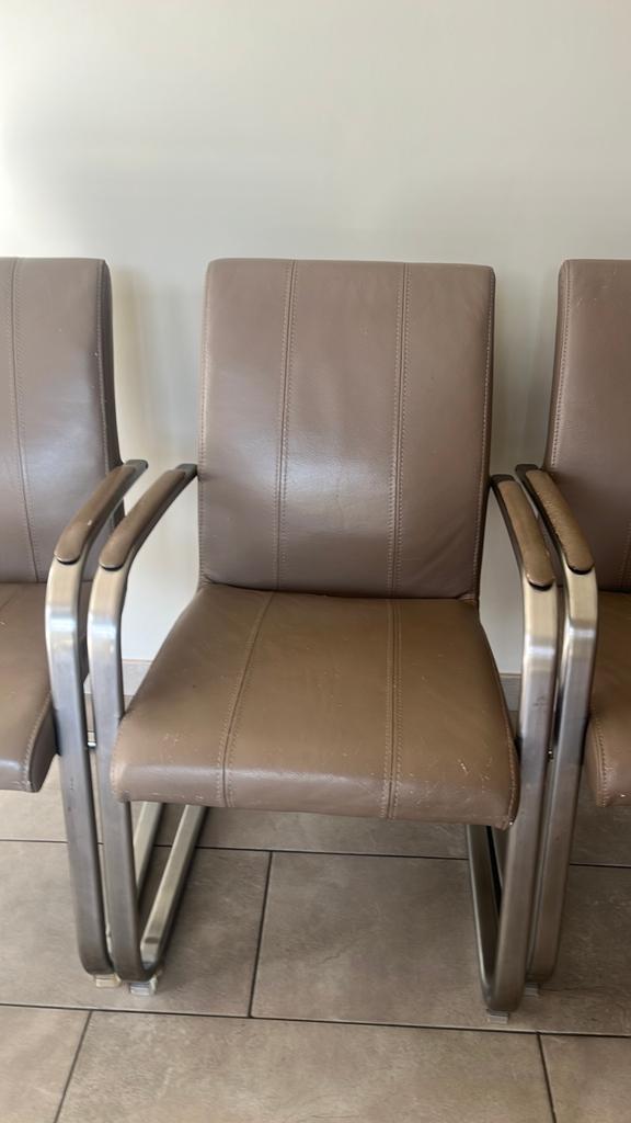 Lederen stoelen, Ophalen, Gebruikt, Overige kleuren, Leer