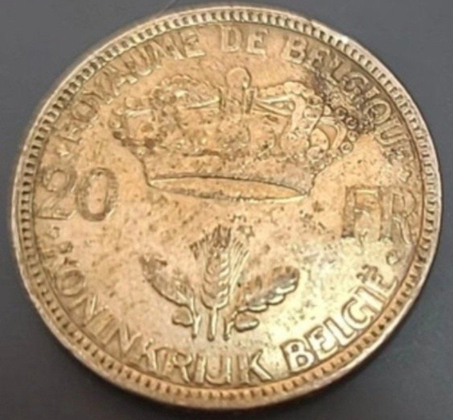 Pièce de 20 francs belge de 1935, Timbres & Monnaies, Enlèvement ou Envoi