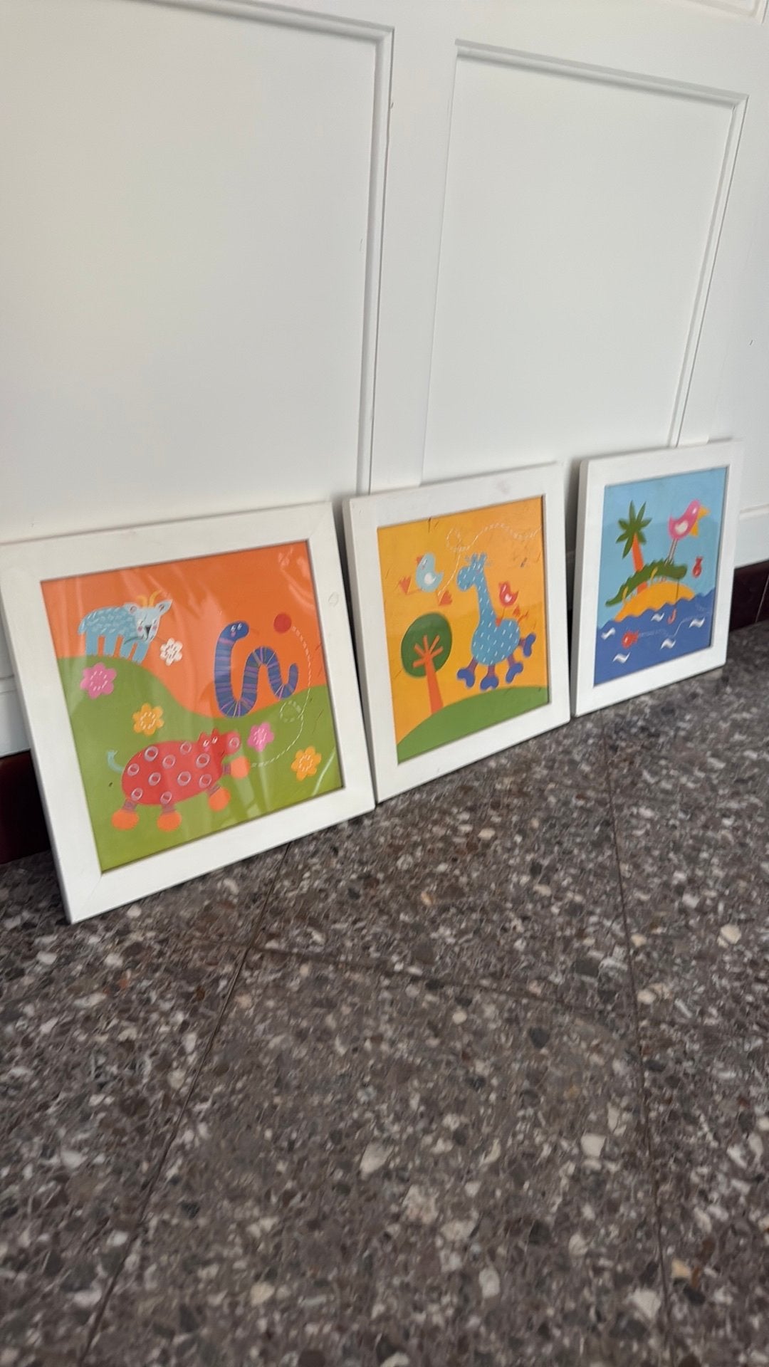 3 kadertjes voor kinderkamer, Ingelijst, Ophalen, Dieren en Natuur, Overige techniek
