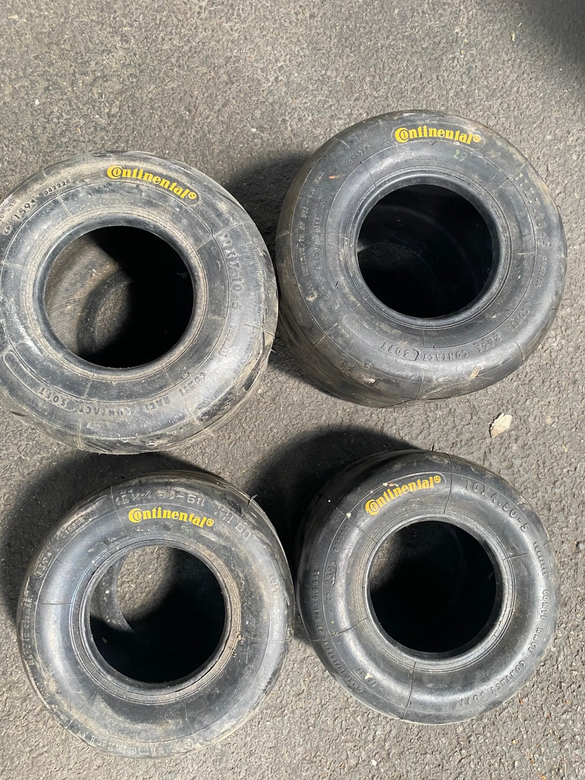 Continental kartbanden soft, Ophalen, Zo goed als nieuw, Onderdelen Kart