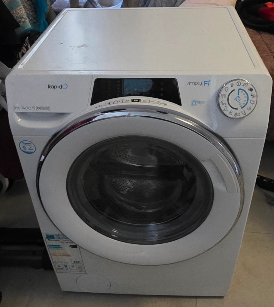 Candy RapidÓ wasmachine van 11 kg - 1400 tpm, Ophalen, 1200 tot 1600 toeren, Gebruikt, 10 kg of meer