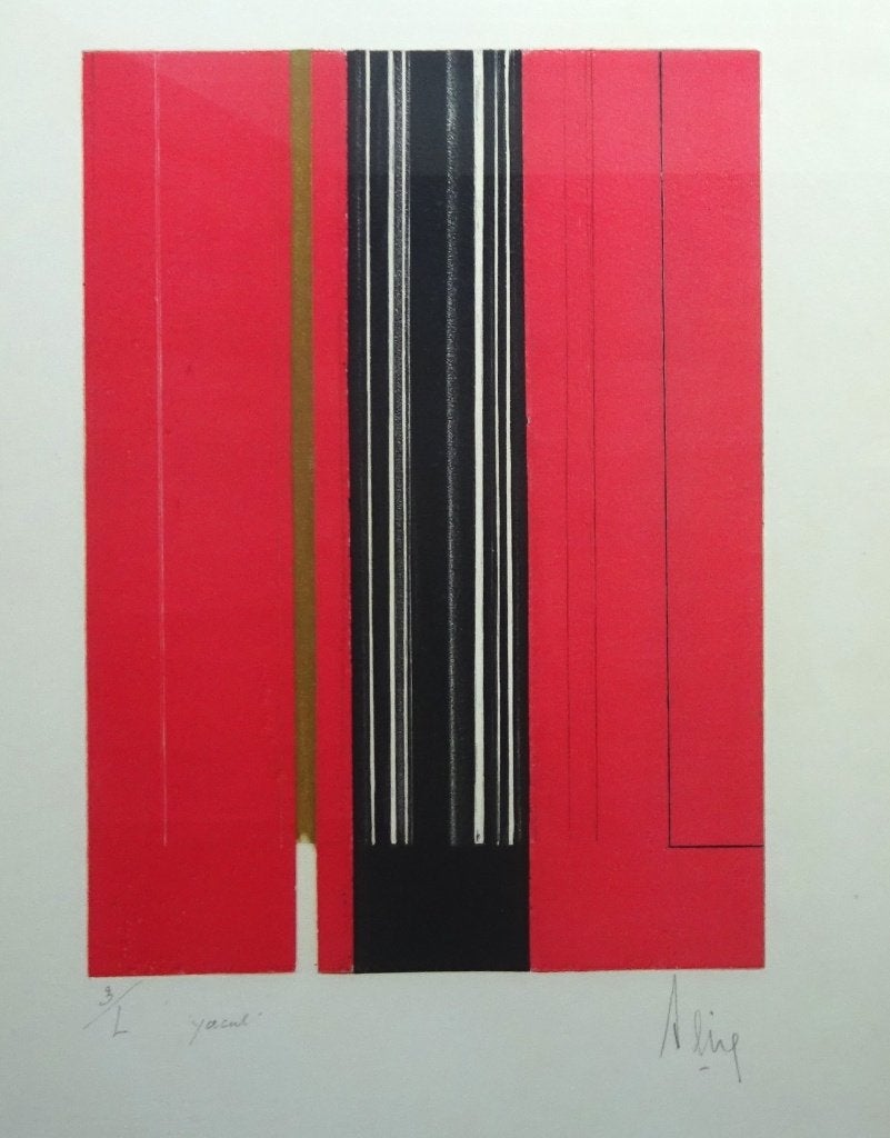 Luc Peire, Aquatint, 3/50, Yacul, 1966, Enlèvement ou Envoi, Eau-forte, Encadré, 1950 - 1999