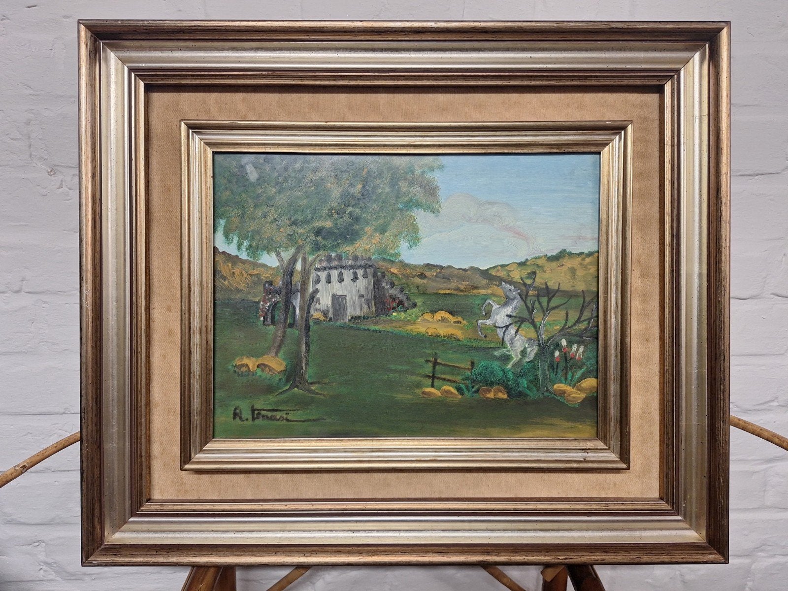 Schilderij van een zeer bekende Italiaanse kunstenaar., Ophalen of Verzenden, Doek