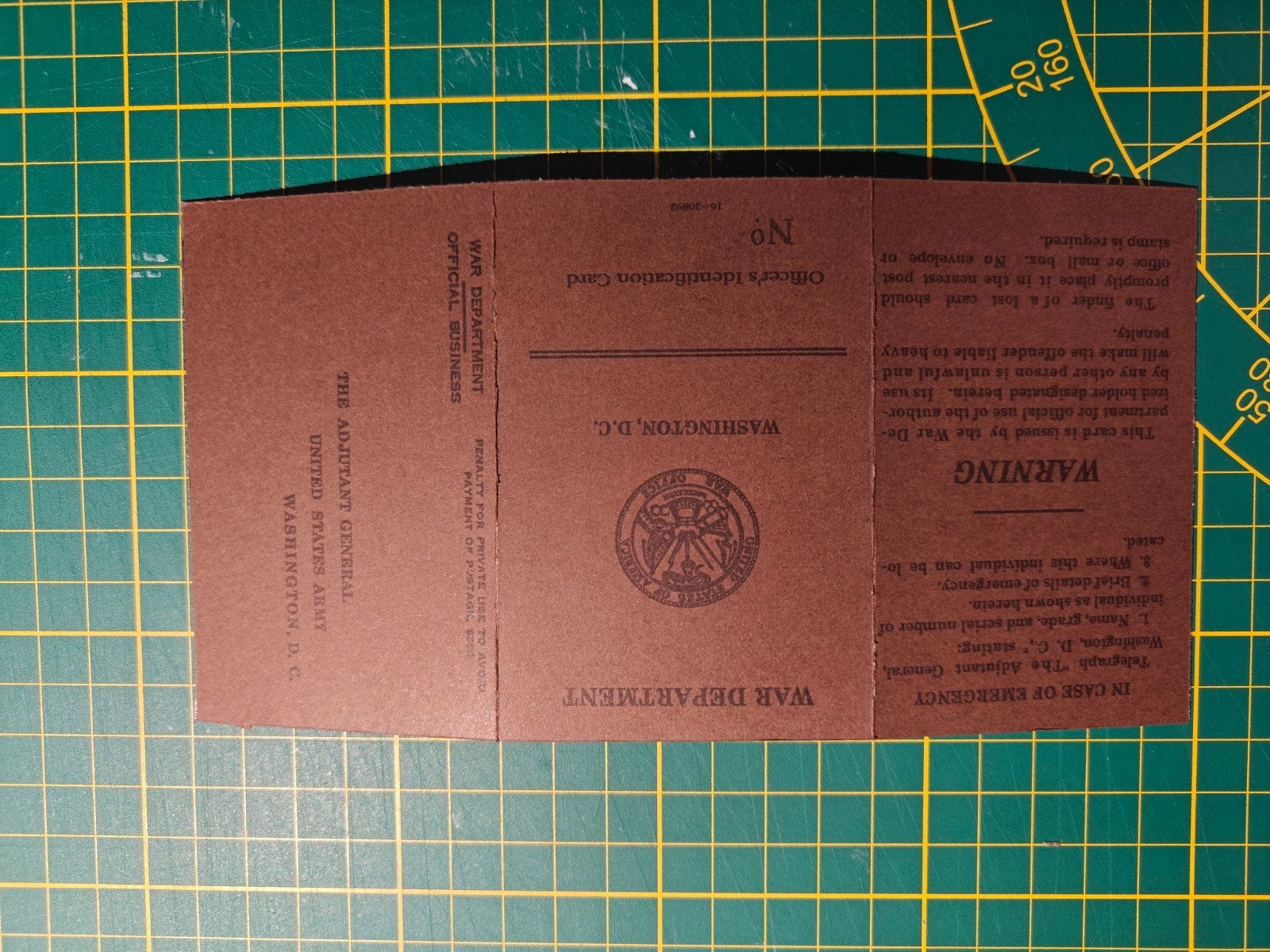 Repro US ID card, Ophalen of Verzenden, Landmacht