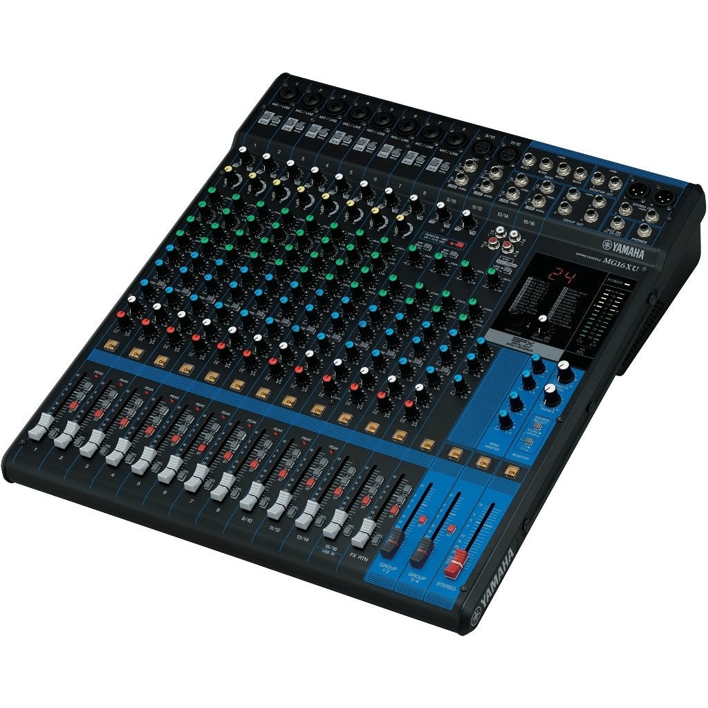 Yamaha MG16XU, 16-kanaals, 16-channel mixer + effects,AS-NEW, Muziek en Instrumenten, Ophalen, Nieuw, 10 tot 20 kanalen, Microfooningang